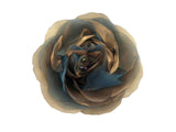 Brosa albastru&auriu din organza