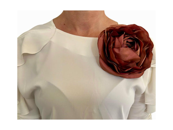 Brosa aluna&roz din organza