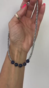 Colier Perle si Lapis Lazuli