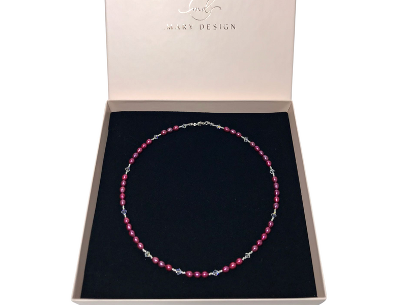 Colier Perle Fuchsia