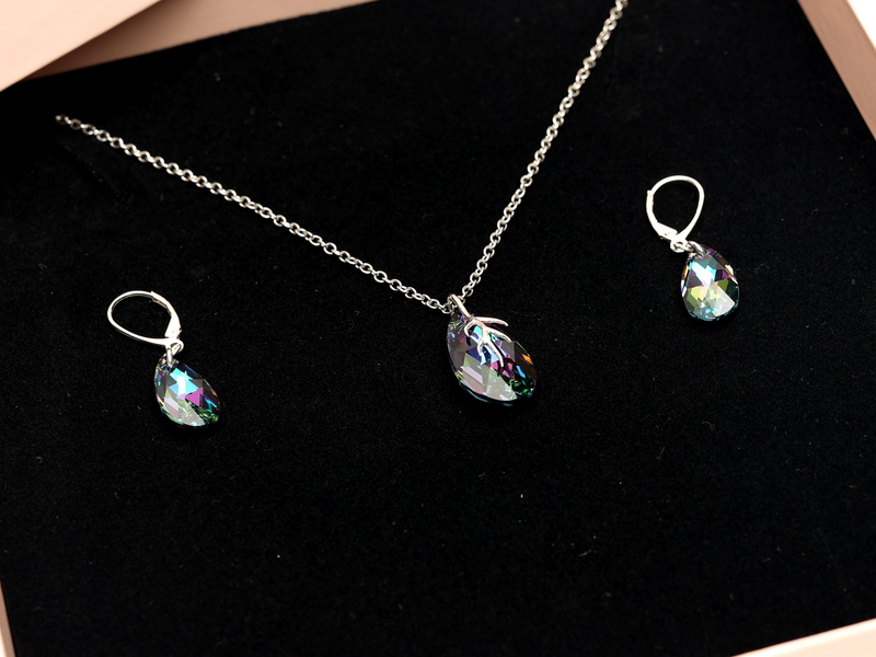 Cercei din Argint si Swarovski Picatura