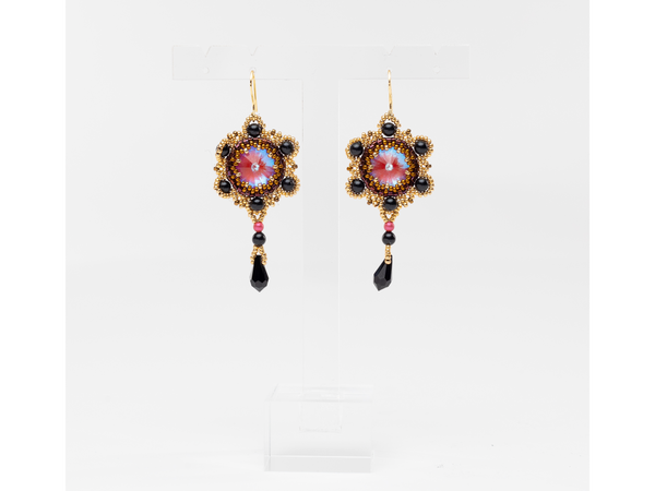Lotus Swarovski earrings