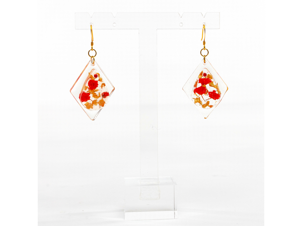 Romb relief earrings