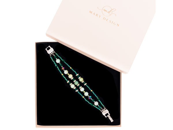 Green Jade multi-strand bracelet