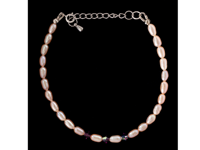 Bratara Perle si Swarovski Amethyst