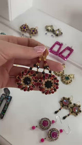 Cercei Red Coral Swarovski