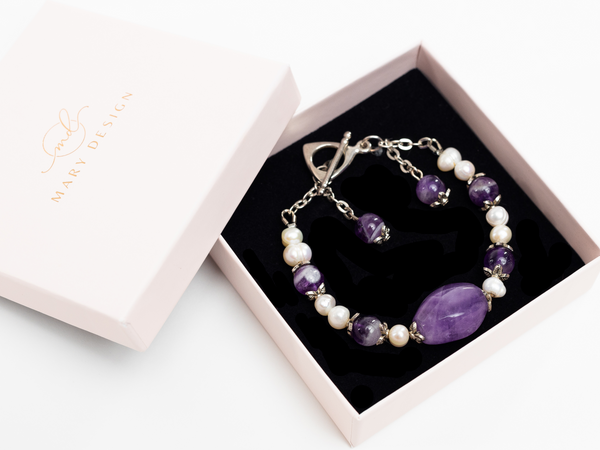 Pearl and Amethyst bracelet