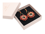 Cercei Red Coral Swarovski