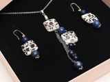 Set bijuterii Sidef si Lapis Lazuli