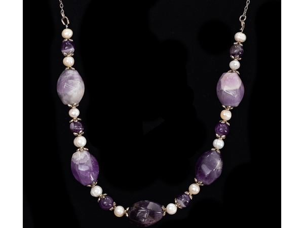 Amethyst and Pearl Necklace