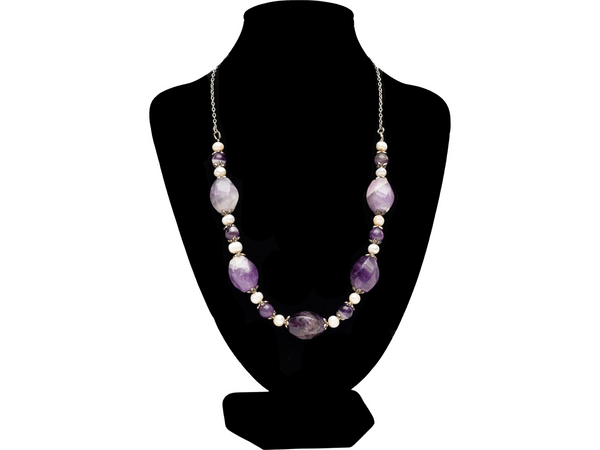 Amethyst and Pearl Necklace