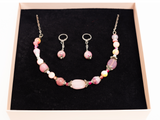 Pink agate set