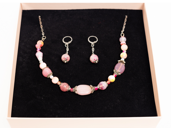 Pink agate set