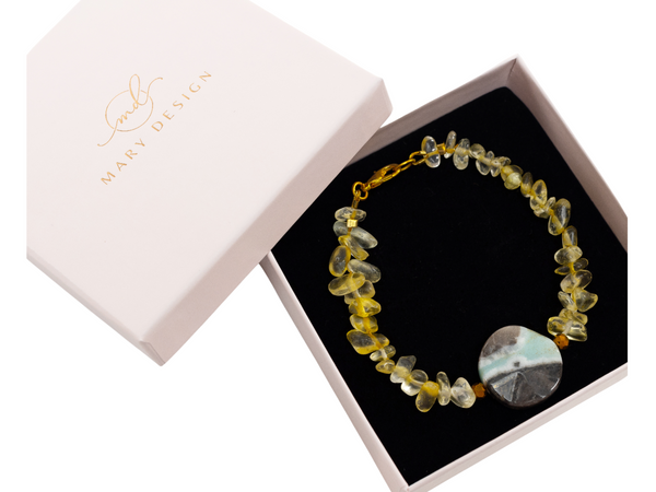 Agat and Citrine bracelet