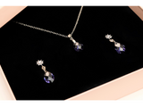 Cercei Argint si Swarovski Tanzanite