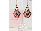 Cercei Red Coral Swarovski