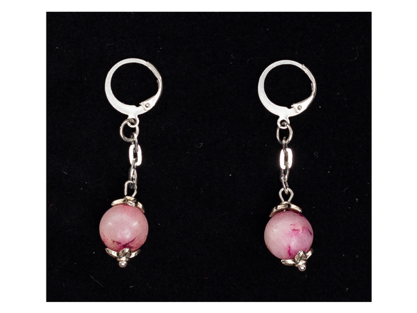 Pink Agate Earrings